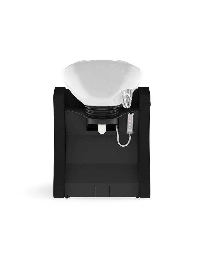 Fredda II - Black washing unit with massage with white basin
